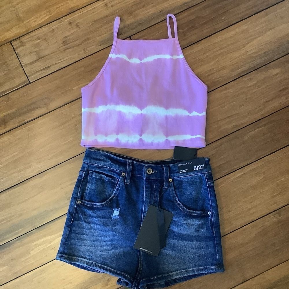 Zara‎ Tie-Dyed Crop Top 💜💖👚 - Picture 2 of 3